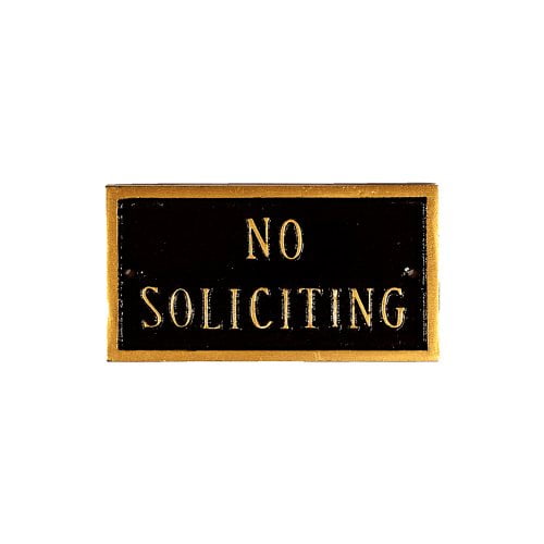 Montague Metal Produits Plaque Sans Souci 5.75 par 3 Pouces, Petite, Noir/or