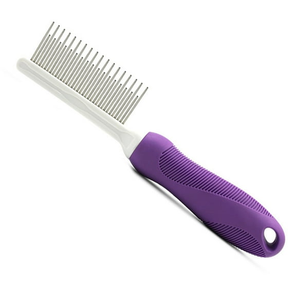 ievspot Dematting Fur Rake Comb for Dogs Cats Stainless Steel Shedding Brush for Medium And Long-Haired Pets Grooming Tool
