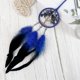 thumbnail image 4 of Atrapasueños Pequeño Atrapasueños De Plumas Hecho A Mano Decoración Del Coche Atrapasueños Árbol De La Vida Atrapasueños Para Dormitorio Coche Hogar, Azul Rojo Verde Cocina, Decoración y Otros, 4 of 5