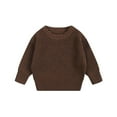 thumbnail image 3 of WOYY Little Girls Sweater Solid Casual Crew Neck Pullover Baby Clothing, Sizes 5-6, 3 of 3