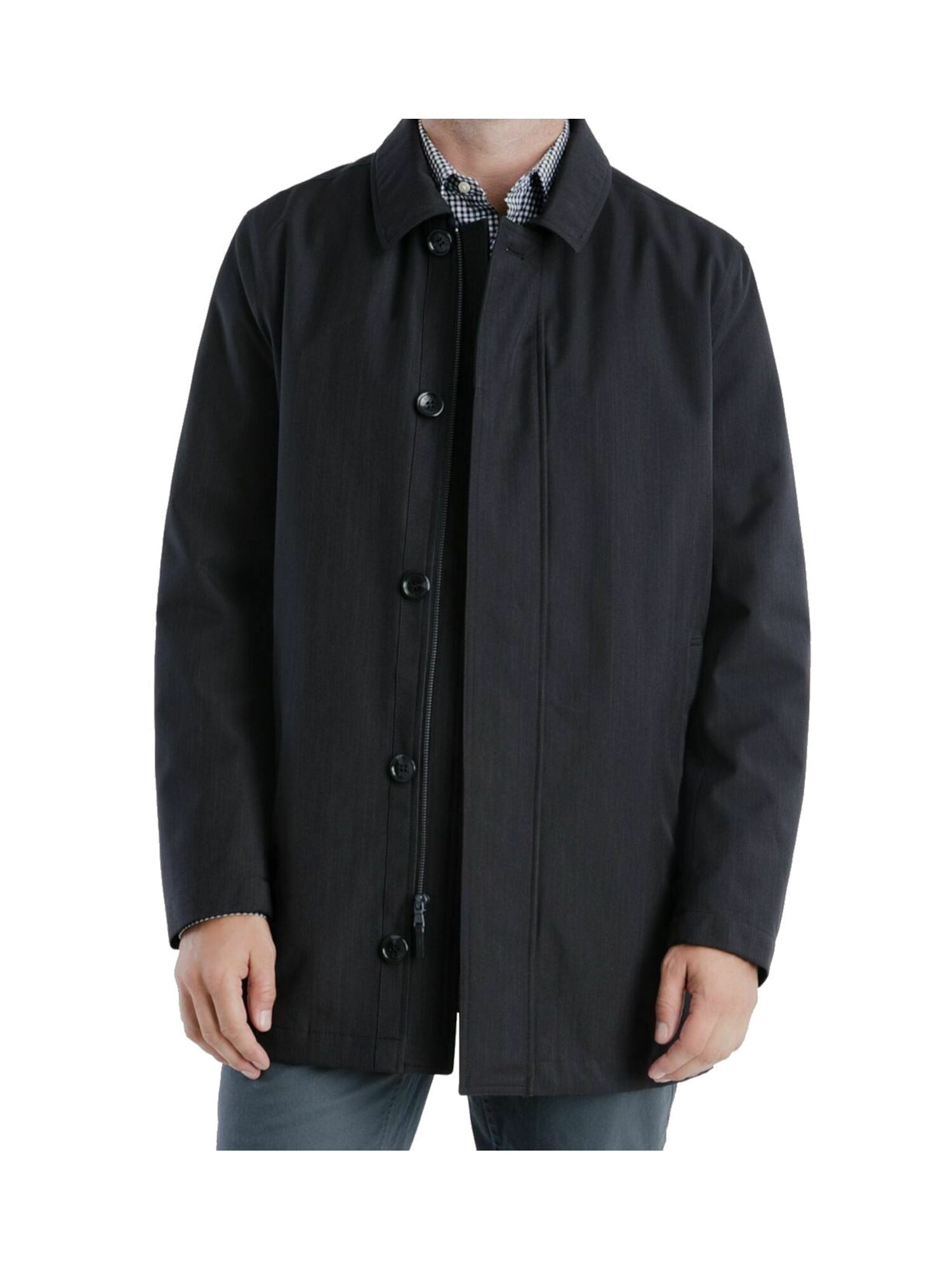 MICHAEL KORS Mens Byron Black Raincoat Jacket 44S - Walmart.com