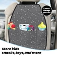 thumbnail image 5 of Naloa Airplane Routes Around The World 2Pcs Anti-Kick Back Seat Cover Kick Mat, Car Seat Protector with 3 Storage Pockets, 5 of 8