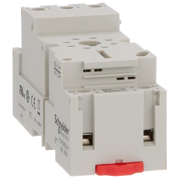 Schneider Electric Relay Socket,Finger Safe,Octal,8 Pin,16A 70-750EL8-1