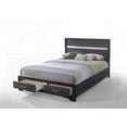 thumbnail image 6 of Queen Size Rubberwood Storage Bed Frame with No Box Spring, Black for Bedroom, 6 of 6