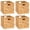 Natural - 4 Pack-10.6x10.6in, variant on 11x11in Pack Of 4 Cube Storage Baskets  Water Hyacinth Multipurpose Collapsible Organizers Handwoven Laundry Totes For Living Room & -