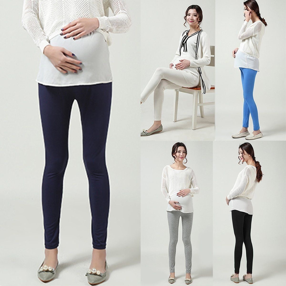Winter Thick Warm Thermal Fleece Maternity Tights Adjustable Belly