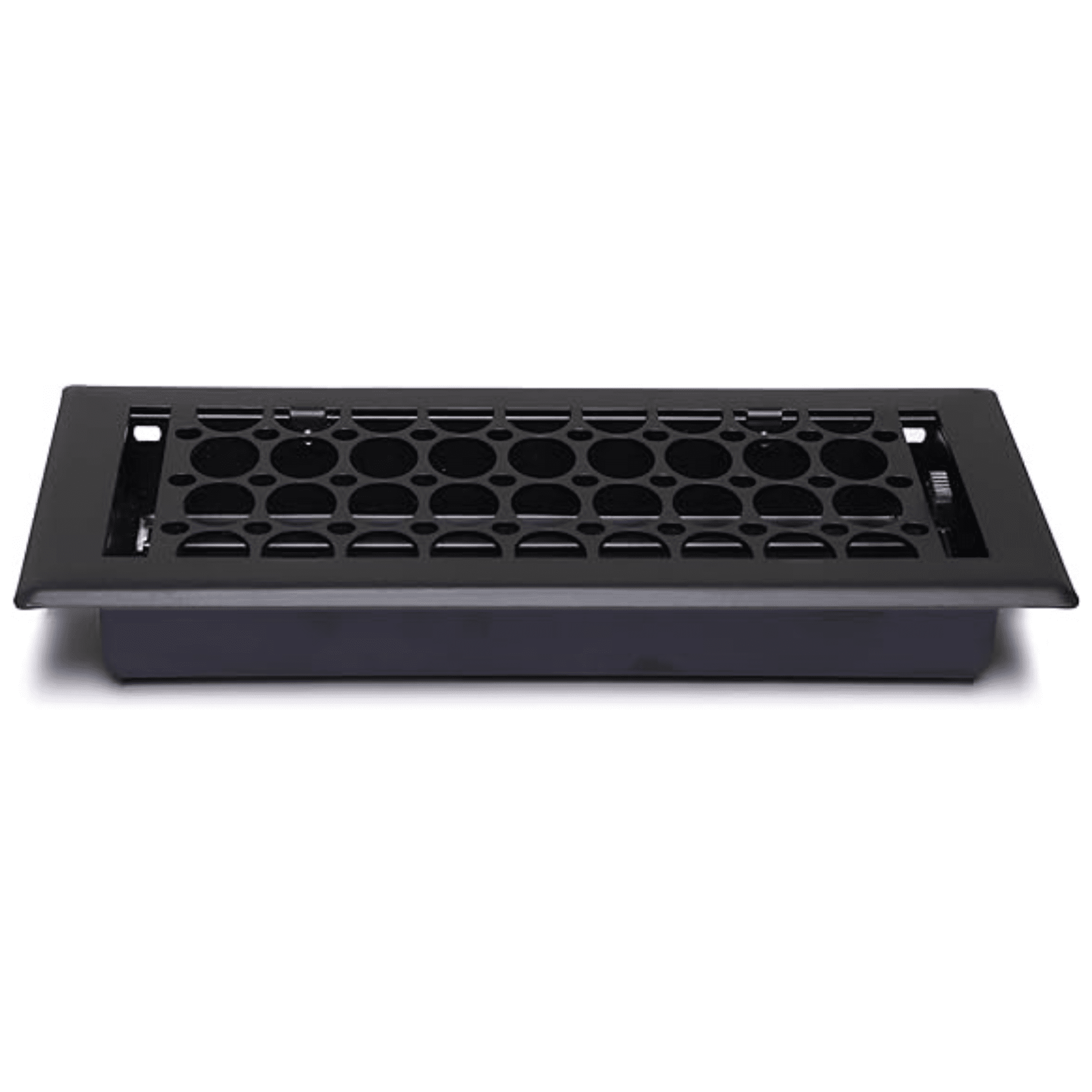 Steel Vent Cover 4"x10" All Metal Modern Floor Register By Caststo, Color Black Model- SM Oval
