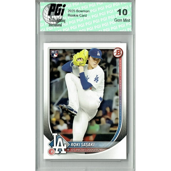 Roki Sasaki 2025 Bowman #12 Rookie Card PGI 10