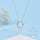 thumbnail image 5 of Collar con colgante de rombo para anillos, collar de acero inoxidable para bodas, para esposa, prometida, enfermera, regalo para mujer., 5 of 9