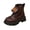 Brown, variant on Brown Women'S Short Boots, Chunky Heel Ankle Boots, Thick Sole Vintage Style Comfortable Fall Winter Footwear, Size 8, 1.54 Lb