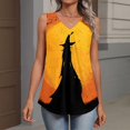 thumbnail image 4 of Bovemsi Tank Tops for Women V Neck Pumpkin Graphic Sleeveless, Halloween Layering Comfort Tops for Women Trendy L, 4 of 5