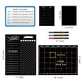thumbnail image 2 of Magnetic Chalkboard Monthly Calendar - Reward Chore Chart Blackboard Combo Set with Neon Bright Liquid Chalk Markers - Bonus Grocery List and Notepad Blackboard for Refrigerator Included, 2 of 6