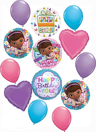 favour Doc McStuffins 21 persoanlised birthday stickers sweet cones boxes 
