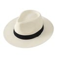 thumbnail image 3 of Men's Summer Sun Hat Wide Brim Straw Cowboy Hat Breathable Beach Hat For Outdoor Travel Fishing Gardening Leisure Beige - One Size, 3 of 6