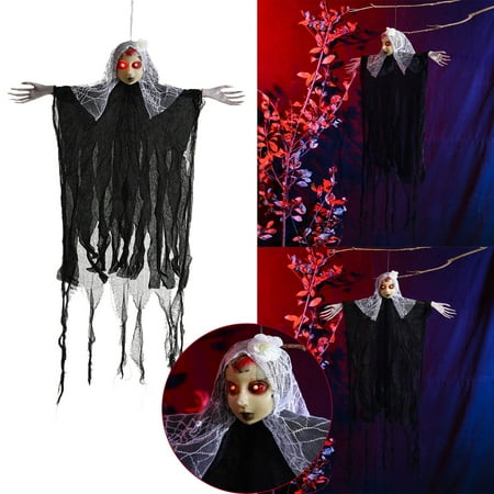 

Decoration Animated Hanging Female Pendant With Red Glowing Eyes Flying Female Hanging