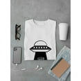 thumbnail image 3 of Alien Pizza Graphic Men White T-Shirt, Male Small, 3 of 4