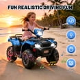 thumbnail image 6 of KEEPSUN 24V Kids ATV, Ride on Toys for Toddlers, 4 Wheeler Electric Quad with Music, Spring Suspension, LED Lights, 2 Storage Racks, Ride On Car Gift for Boys Girls Ages 2-4 - Blue, 6 of 7