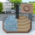 thumbnail image 3 of Outsunny Patio Umbrella Base Holder, Outdoor Umbrella Stand Base, Filled Up to 55lbs with Stand or 44lbs with Water for Garden, Poolside, Brown, 3 of 9