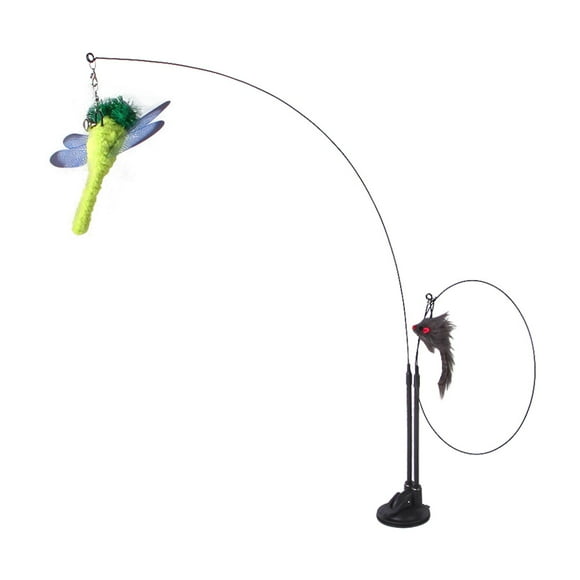 Cat Feather ch Rope Indoor Cats with Interactive Cat Toys Dragonfly and Worm