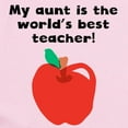thumbnail image 2 of CafePress - My Aunt Is The Words Best Teacher Body Suit - Baby Light Bodysuit, Size Newborn - 24 Months, 2 of 4