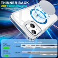 thumbnail image 2 of iPhone 13/14 Phone Case[with Invisible Camera Stand][with Magsafe][Military Grade Drop Protection][with Detachable Button]Fast Wireless Charging Anti-Fingerprint Case for iPhone 13/14,6.1”,Blue, 2 of 14