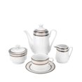 thumbnail image 4 of Euro Porcelain 57-pc Banquet Dinnerware Set, Luxury Tableware Dining Service for 8 (Greek Key Dark), 4 of 6
