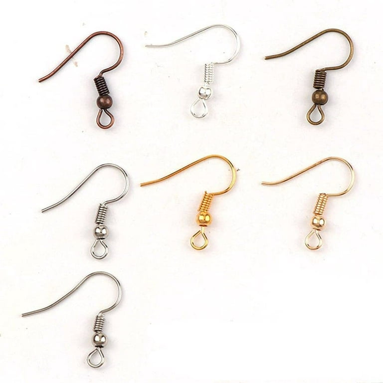 300pcs Clear Plastic Earring Hooks Sets,Safety Ear Wire Hooks 100pcs Non