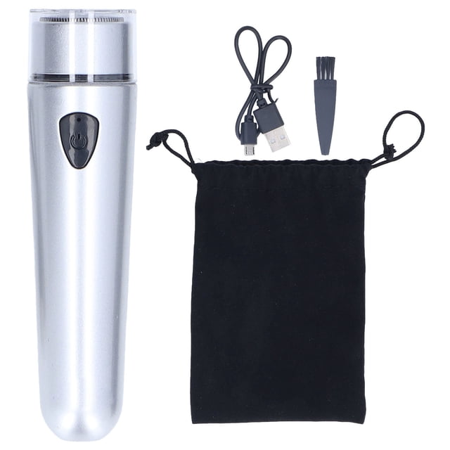 Mini Shaver, Electric Shaver Low Noise Portable Size For Car For Travel For Home Silver
