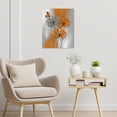 thumbnail image 3 of Teal Dandelion Canvas Wall Art Teal Grey Dandelion with Butterfly on Modern Abstract Wall Art Aesthetic Wall Decor for Living Room Bedroom Bathroom Office, Framed Ready to Hang, 3 of 7