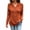 Orange Blouse, variant on Qgtaibl Hooded Tops for Women Ribbed Knit Raglan Long Sleeve Pullover Shirts Soft Stretchy Decorative Button Tunics White XXXL