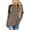 Brown-charcoal, variant on ANYJOIN Women's Casual Long Sleeve Tunic Tops Crew Neck Color Block Blouses