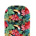 thumbnail image 4 of Jordan Manufacturing 50.5" x 19" Rani Citrus Black Tropical Rectangular Outdoor Adirondack Chair Cushion with Ties, 4 of 13