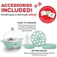 thumbnail image 3 of DASH Rapid Egg Cooker: 6 Egg Capacity Electric Egg Cooker for Hard Boiled Eggs, Poached Eggs, Scrambled Eggs, or Omelets with Auto Shut Off Feature - Aqua, 5.5 Inch (DEC005AQ), 3 of 3