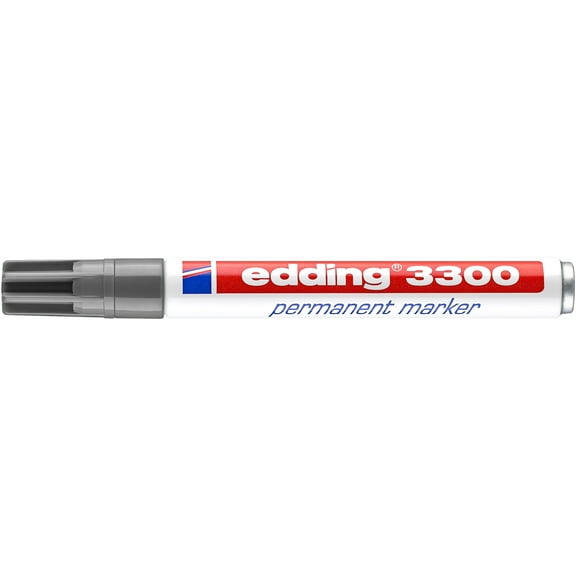 Edding Permanent Marker - Grey, 3300, Chisel Nib, 1-5 mm
