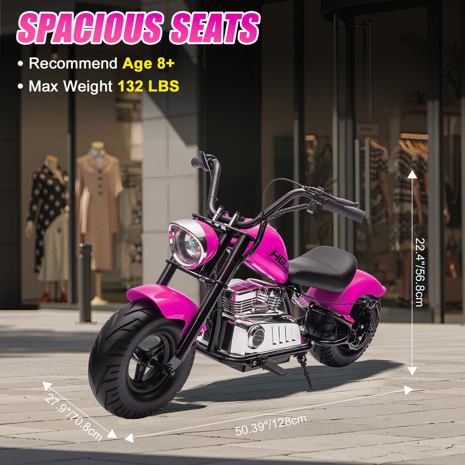 MUKIDY 24V Electric Motorcycle for Kids, 250W Ride on Motorcycle