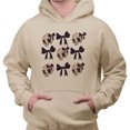 thumbnail image 2 of Skulls and Bows Hoodie Sweatshirt Unisex Medium Sand, 2 of 5