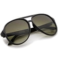 thumbnail image 4 of Retro Large Teardrop Shaped Lens Aviator Sunglasses 60mm (Black / Smoke Gradient), 4 of 4