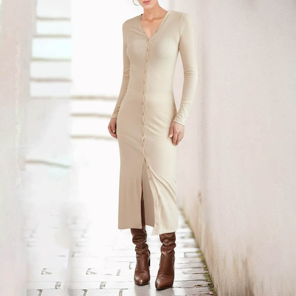 Womens Ribbed Knit Tea Sweaterdress Sweater Dress Maternity Womens Dress Winter off Shoulder Long Sleeve Dress Backless Sweater Dress Women Winter Dresses Party Sweaters for Women Thick Knit Sweaters