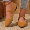 thumbnail image 6 of Viluyesy Womens Ballet Flats, Faux Suede Comfortable Pointed Toe Dressy Office Mary Jane Shoes Brown US9.5, 6 of 9