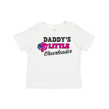 Inktastic Daddy's Little Cheerleader with Megaphone and Pom Poms Girls Toddler T-Shirt