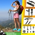 thumbnail image 3 of Wakeman Outdoors Lightweight Hiking Trekking Poles, Foldable Walking Sticks, Adjustable Height, 2-Pack, Black, 3 of 11