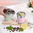 thumbnail image 5 of Vesteel 3 Pack Stainless Steel Cups, 8oz Stackable Metal Drinking Glasses with Silicone Sleeves, Unbreakable Pint Cup Tumblers for Home, Camping & Parties, Blue/Green/Pink, 5 of 7