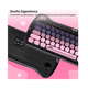 thumbnail image 3 of Kit Teclado Y Mouse Mofii Miaomeng Inalámbrico Usb Lab.G Rosa, Negro, 3 of 5