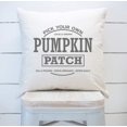 thumbnail image 2 of Bonnie Jeans Homestead Prints Pick Your Own Pumpkin Patch - Pillow Cover - Fall Decor (White, 18x18) Cotton Linen Couch Throw Home Decorations, 2 of 3
