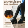 thumbnail image 3 of SUCUUI 4 Pairs Womens Merino Wool Boot Socks, Thermal Thick Winter Warm Cozy Hiking Work Boot Socks ,Christmas Gift, 3 of 8