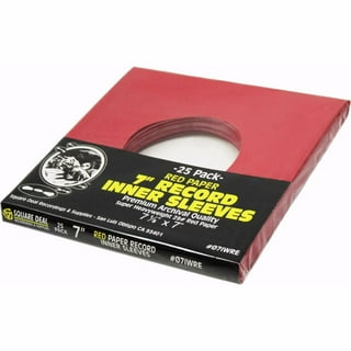 (100) Archival Quality Acid-Free Heavyweight Paper Inner Sleeves for 7 Vinyl Records #07iw