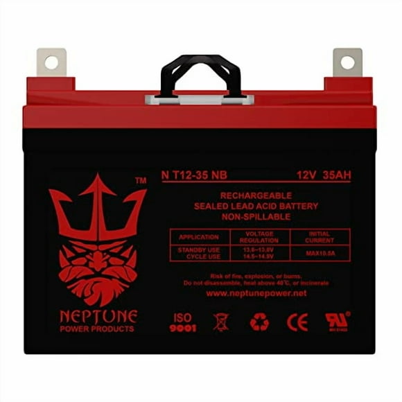 Neptune Power Products NT-12-35 NB 12V 35AH U1 à Cycle Profond AGM Batterie Solaire Remplace 33Ah, 34Ah, 36Ah Produit de Marque