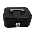 thumbnail image 2 of LNGOOR Cash Box with Lock Treasure Chest Money Box Metal Small Modern Collection Holder Piggy Bank Lock Box with Key for Prizes Adults Green, 2 of 8