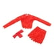 thumbnail image 1 of de abrazadera de 3x 1/6 de tapa y cadera, ropa de muñeca hecha a mano, prenda de ropa en miniatura para figuras de 12 pulgadas. Vestido corporal Rojo, 1 of 8