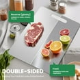 thumbnail image 3 of Uiz Merueh Titanium Cutting Board - Titanware Cutting Boards for Kitchen Non Toxic, Double-Sided Medical-Grade Hygiene Durable Non Moldy, Dishwasher Safe Stainless Steel Cutting Boards, 3 of 8